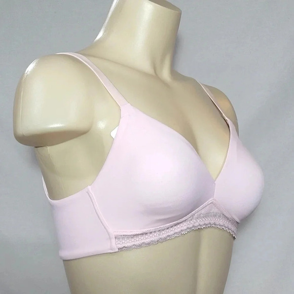 Warner's 2075 Suddenly Simple Back Smoothing Wire Free Bra SMALL Pink New with T - Picture 2 of 4